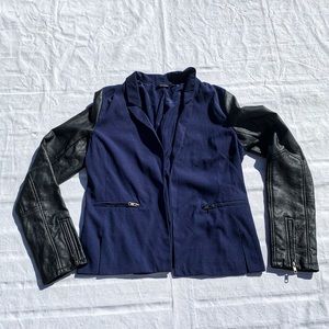 ☀️4/25 Tildon Mixed Media Biker Blazer